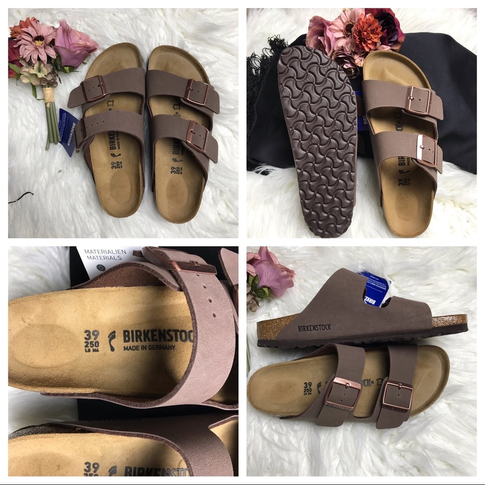 NWT Arizona Birko-Flor Nubuck Mocha Sandals - Picture 7 of 10